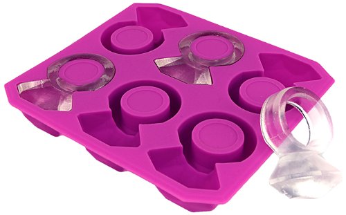 Kikkerland Diamond Ring Silicone Ice Cube Tray
