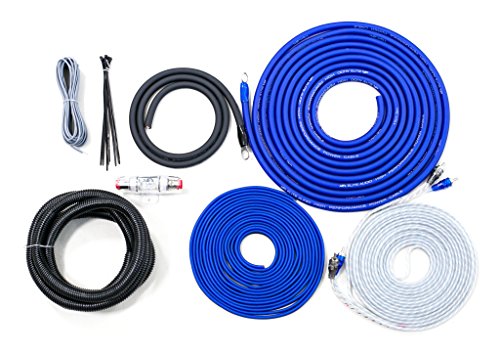 Elite Audio EA-OB08G 8-Gauge Complete Car Amplifier Installation Wiring Kit 2-Channel 1000W Power