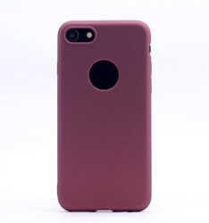 Aksesuarcim Apple iPhone 5S ile Uyumlu Kılıfı Silikon Pastel Renkli Mat Esnek İnce Kapak Prem Mürdüm