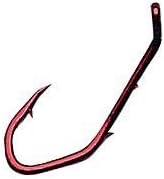 Matzuo Sickle Baitholder Offset Down Eye Hook, Red Chrome, 2/0