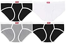 Hanes Premium Womens 4 Pack Boyfriend Hipsters, 2XL, BlackWhiteHeather Grey