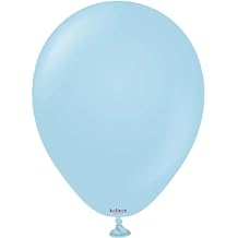 Kalisan Blue 12in Plain Latex Balloon (Pack of 5) - Birthday - Children