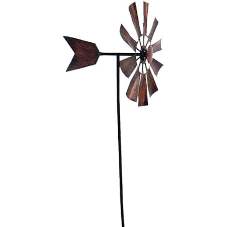 BinaryABC Outdoor Yard Windmill Metal Wind Spinner,Wind Sculptures Spinners Yard Decor Pinwheel,for Garden Yard Lawn Patio Decoration