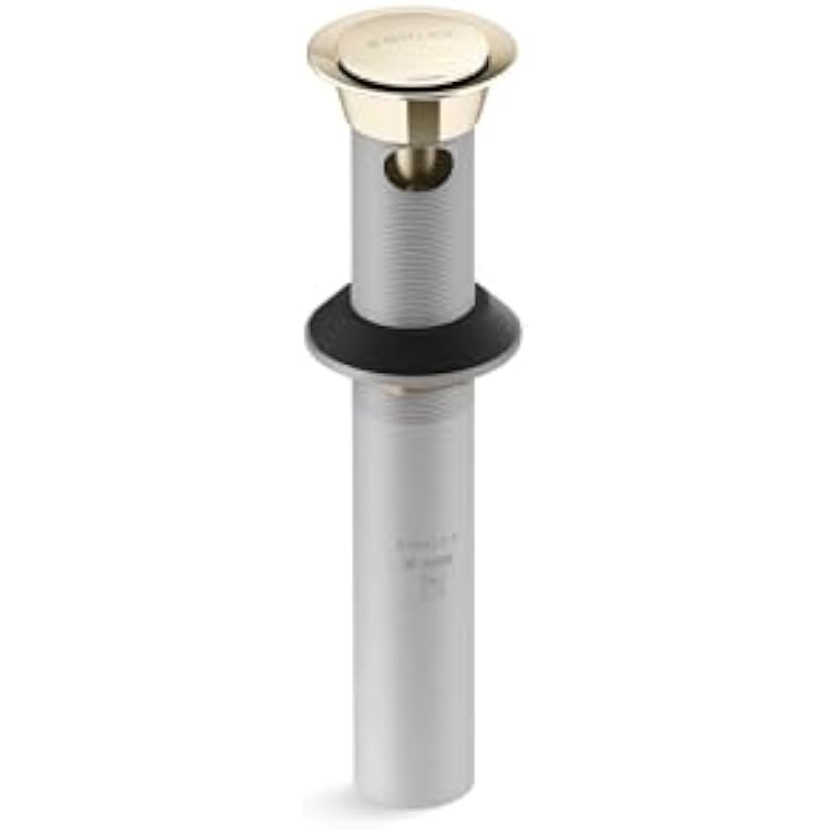 Kohler K-25322-AF Bathroom sink clicker drain with overflow, French Gold