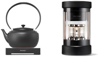 BALMUDA Combo Pack: MoonKettle Black & The Speaker | Electric Kettle with Temp Control & Rechargeable Portable Bluetooth Speaker