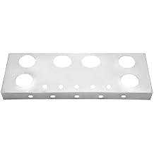GG Grand General 91329 Stainless Steel Rear Center Light Panel with 4 inches and 1 inch Light Hole + Side Hole without License Plate