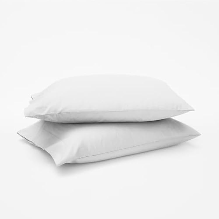 Tuft & Needle Standard Percale Pillowcase Set 100% Supima Cotton, Crisp & Cooling Pillowcases for Hot Sleepers, Breathable & Durable Hotel-Quality Bedding, Oeko-Tex Certified, Cloud