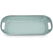 Le Creuset Stoneware Serving Platter, 14 in., Sea Salt