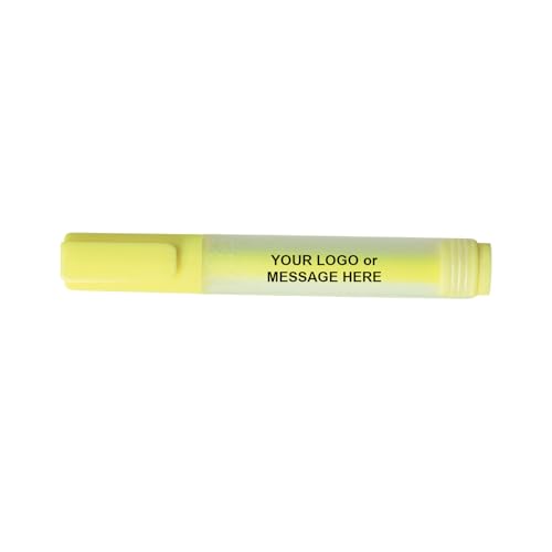 Promos On-Time 250-Qty Customized Frosted Barrel Highlighters with Your Logo or Text Imprint