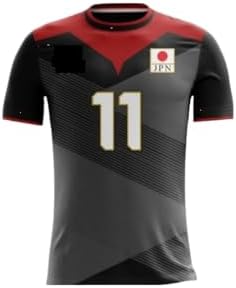 Nishida Volleyball Jersey with #11, White and Red, Japan National Team Sewn