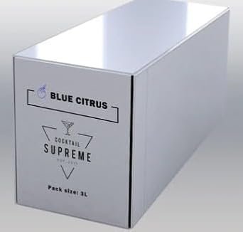 Cocktail Supreme Blue Citrus Non-Alcoholic Ready-to-Use Mix, Cocktail Machine Syrup, 3L Bag-in-Box, 4 Pack, Commercial Use Only
