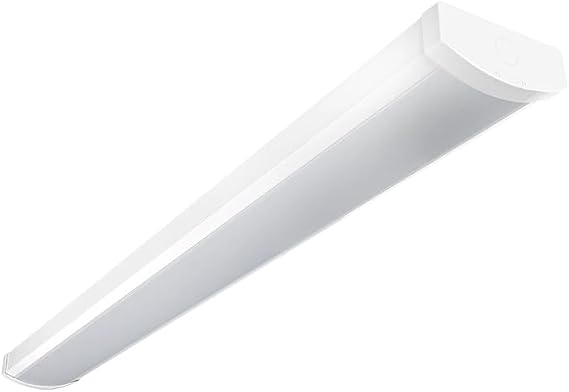RAB Lighting GUS17 Adjustable LED Wrap - 2ft/4ft Models - Selectable 3500K/4000K/5000K - Glare Free Commercial & Industrial Lighting - PIR Sensor Compatible - Surface/V-Hook Mount Options (GUS17-4)