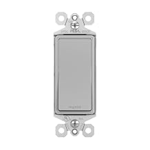 Legrand Radiant TM873GRY 15 Amp Rocker Wall Switch, 3-Way Decorator Light Switches, Gray (Without Wall Plate, 1)