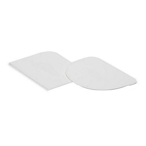 Patisse Pastry Scraper Set of 2, White