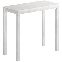 Max & Lily Modern Farmhouse Wood Desk, White Wash