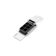 SPL Cell Culture Chamber Slide, Black, 8 Wells, PS Frame, Glass Slide, PP Holder, 0.2~0.6 ml, Sterile, Case of 12 // 2 Pack of 6