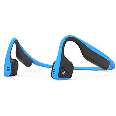 Aftershokz Titanium Bone Conduction Wireless Bluetooth Headphones with Brilliant Reflective Strips, Ocean Blue