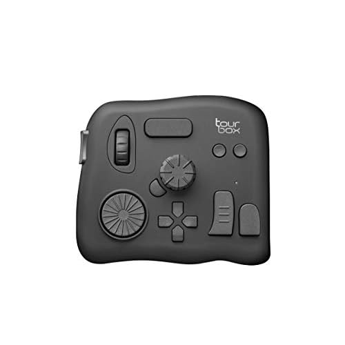 Upgraded Tourbox NEO Photo and Video Editing Console, Advanced controller with customized creative inputs to simplify and optimize the Adobe Photoshop, Adobe Lightroom, SAI, Premiere, and more Black