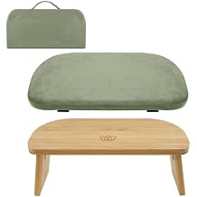Meditation Bench, Ergonomic Design, Sustainable Bamboo with Folding Kneeling Meditation for The Perfect Posture Meditation Cushion, Meditation Stool, Prayer Bench, Meditation Chair, Yoga Stool (green)