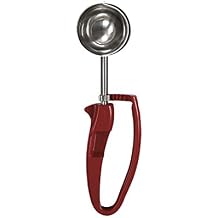 Zeroll 2024 Universal Standard Length EZ Disher Food Portion Control Scoop Designed for Right or Left Hand Use Dishwasher Safe NSF Approved, 2-Inch, Red
