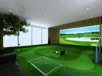 Golf Simulator - Indoor Training System for Home & Commercial Use, Includes HD Impact Screen, Compatible with All Golf Launch Monitors