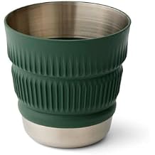 Sea to Summit Detour Stainless Steel Collapsible 16 Ounce Camp Mug, Laurel Wreath Green