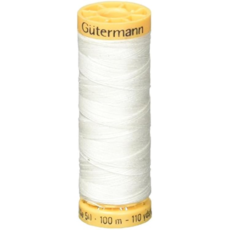 Gutermann Natural Cotton Thread 110yd, Nu White