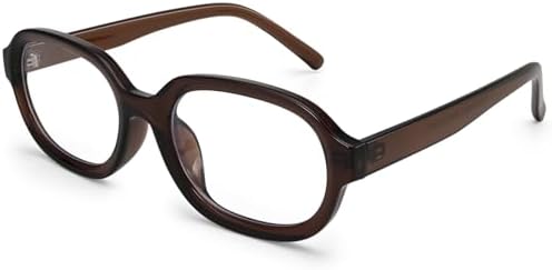 Dollger Blue Light Glasses for Woman Oversized Oval BlueLight Blocking Computer Glasses Retro Chunky Frame Anti Eye Strain