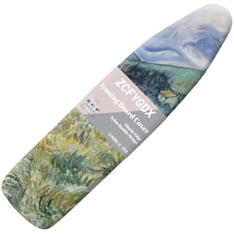 Oil Paintings Print Ironing Board Covers 15 x 54 in Hook & Loop Elastic Edge Easy to Install, Scorch Resistant,Lightweight & Breathable Anti-Slip & Wear-Resistant Home Decor Size-XL