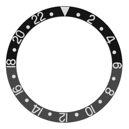 Ewatchparts Bezel Insert Compatible With Invicta Watch 8926Ob GMT Pro Diver Automatic Black Silver Font