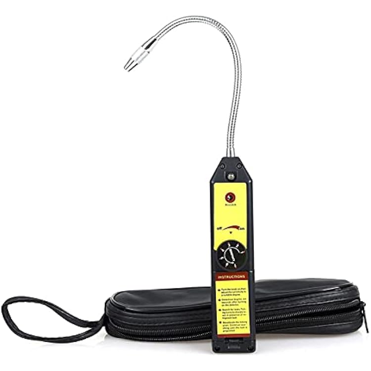 Freon Freon Gas Leak Detector Cfc Hfc Halogen Refrigerant Gas Leak Detector Air Conditioning R22a R134a Gas Analyzer Color : Black