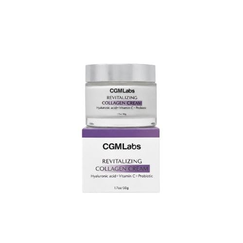 Revitalizing Collagen Cream Anti-Aging Face Moisturizer with Hyaluronic Acid, Vitamin C & Probiotics Boost Radiance - Moisturizing & Firming Skin Care for Wrinkles, Fine Lines