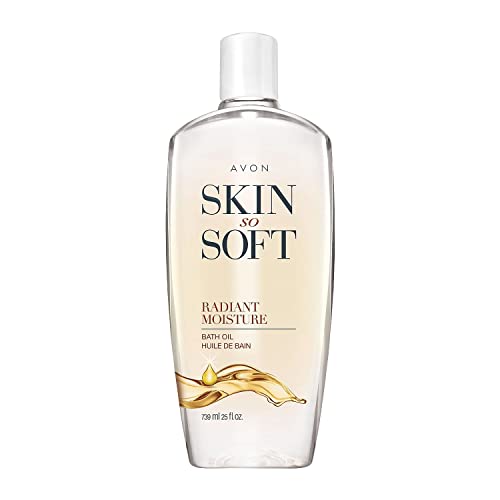 Skin So Soft Radiant Moisture Bath Oil, Bonus Size 25 fl oz with Argan Oil, Silk Proteins & Illuminator Technology Softens, Hydrates & Illuminates Skin Peony Musk Scent