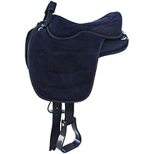 CHALLENGER 15" Black Western Bareback Treeless Horse Saddle Pleasure Trail Riding 49101BK