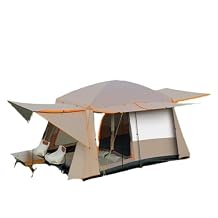 Spacious and Lightweight Outdoor Camping Tent with Two Rooms and One Living Room for 4, 8 and 10 People, Rainproof and Portable Outdoor Tent