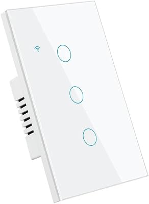 Tuya US Smart Switches Neutral WireNo Neutral Wire Required 1234 Gang Light WiFi Touch Switch Voice control-121JL-WHITE-03