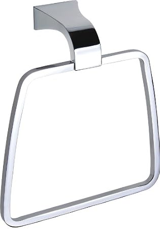 Dowell Solid Brass Towel Ring, Chrome Finish (1002 06 01)