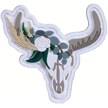 Flowering Cow Skull - Parody PVC Morale Patch | Hook & Loop Backing