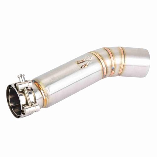 Qiilu Motorcycle Exhaust Middle Link Pipe Pipe Stainless Steel Mid Pipe for CBR400R CBR500R 2013 2014 2015