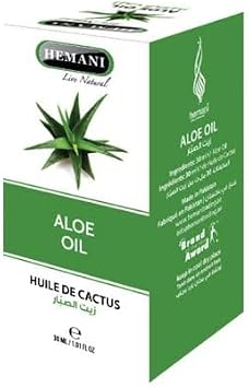 Hemani Aloe Oil 30ml (1 Fl Oz) - 100% Pure Cold Pressed | Soothing & Hydrating