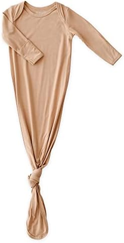 Extra Tall Knotted Baby Gown, Super Soft Viscose from Bamboo Newborn Sleeper for Baby Girl and Boy