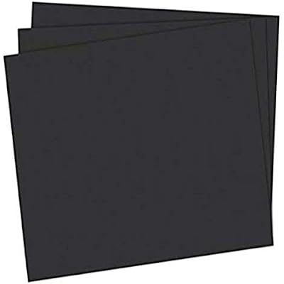 School Smart Railroad Poster Board Paper, 22 x 28 Inches, 4-Ply, Black, Pack of 25