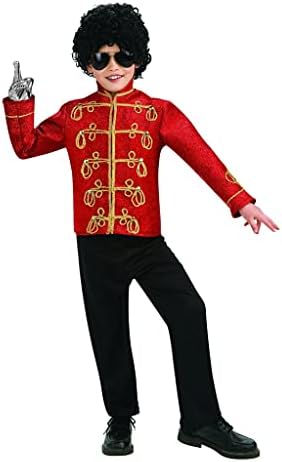 Michael Jackson Costume, Childs Deluxe Military Jacket, Red Costume