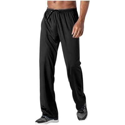 Baggy Sweatpants for Men Straight Leg Loose Elastic Drawstring Joggers Oversized Athletic Workout Pants with Pockets