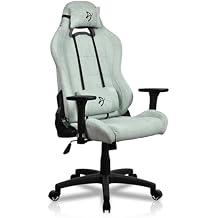Arozzi Torretta Soft Fabric Gaming Chair, Breathable Fluid-Repellent Ergonomic Office Chair with Adjustable Height, 3D Armrest & 2 Supportive Pillows (Pearl Green)