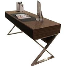 Desks Home Office Desk Writing Laptop Table Leather Decorated with Large Capacity Drawer Workstation Study Craft Table(B,180x60x75cm)