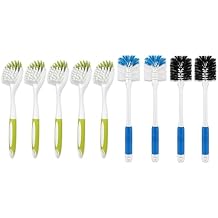 Dish & Bottle Brush Set 9 Pack Kitchen Cleaning Brushes for Dishes, Bottles, Pots, Pans, Sinks & Glassware