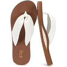 STQ Arch Support Flip Flops for Women Beach Sandals with Plantar Fasciitis Relief