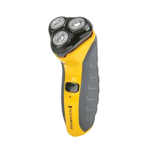 Remington Virtually Indestructible Rotary Shaver 5100, Electric Razor for Men, 100% Waterproof Design, Yellow