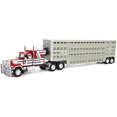 First Gear 164 Mack Super-Liner with 45ft Wilson Vintage Livestock Trailer, DCP 60-1970